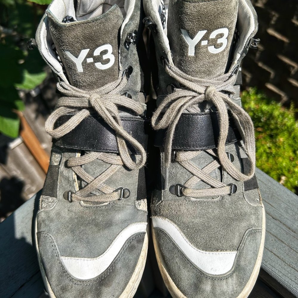 Adidas Y-3 HELD High G63577 Yohji Yamamoto Men's 10.5 Gray Sneakers Shoes